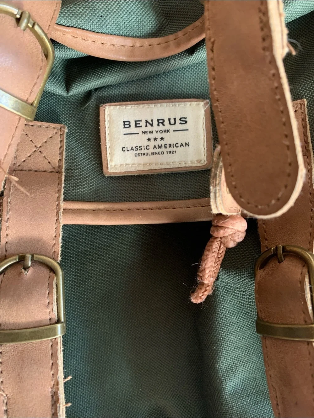 Benrus Draw String Back Pack Purse Rucksack Outdoor Accessories Bag Men Women